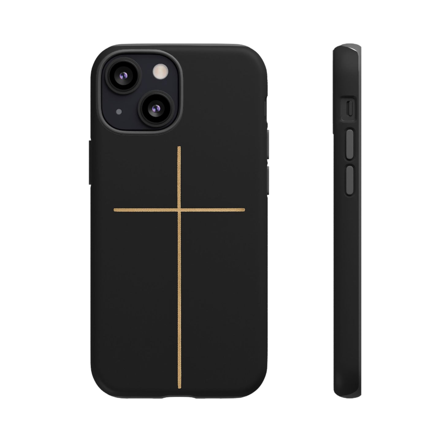 Minimalist Cross Phone Case, Tough iPhone Cover for Faithful Souls, Gift for Christians, Stylish Tech Accessories, Modern Christian Design