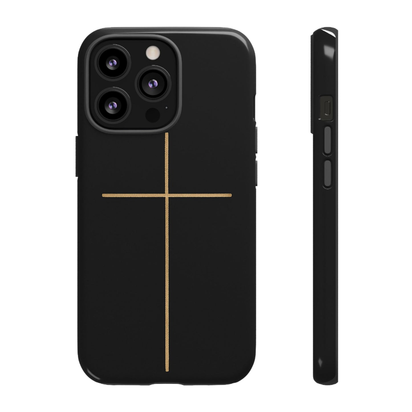 Minimalist Cross Phone Case, Tough iPhone Cover for Faithful Souls, Gift for Christians, Stylish Tech Accessories, Modern Christian Design