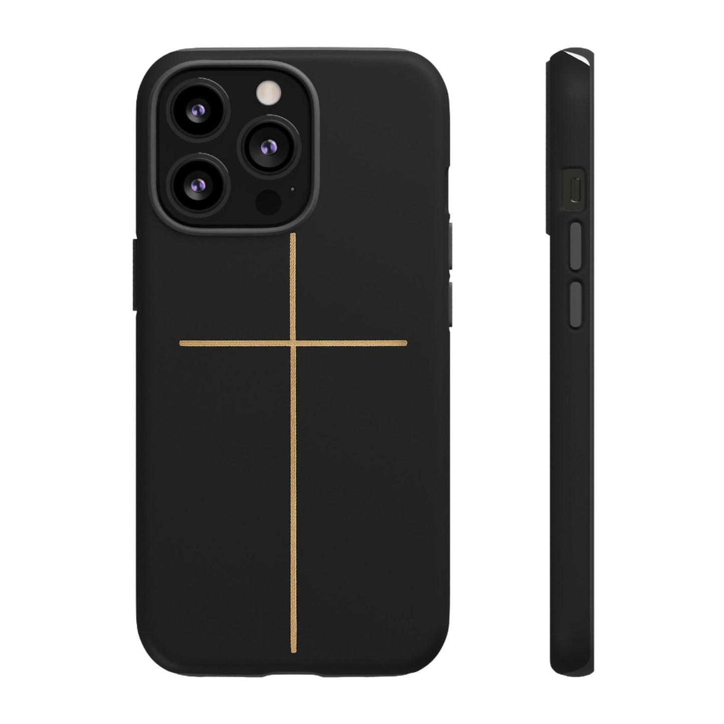 Minimalist Cross Phone Case, Tough iPhone Cover for Faithful Souls, Gift for Christians, Stylish Tech Accessories, Modern Christian Design