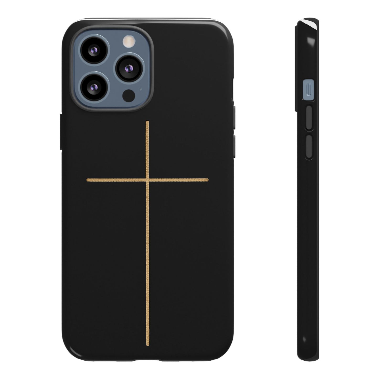 Minimalist Cross Phone Case, Tough iPhone Cover for Faithful Souls, Gift for Christians, Stylish Tech Accessories, Modern Christian Design