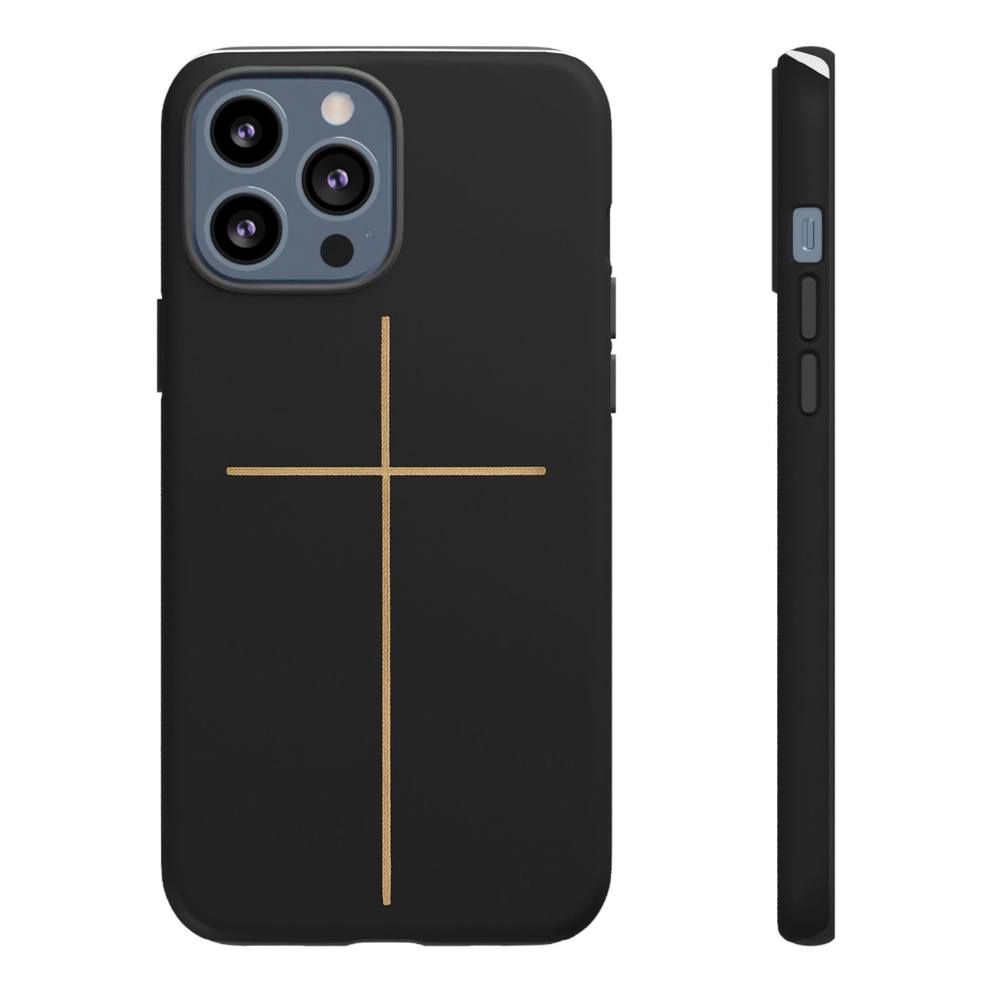 Minimalist Cross Phone Case, Tough iPhone Cover for Faithful Souls, Gift for Christians, Stylish Tech Accessories, Modern Christian Design