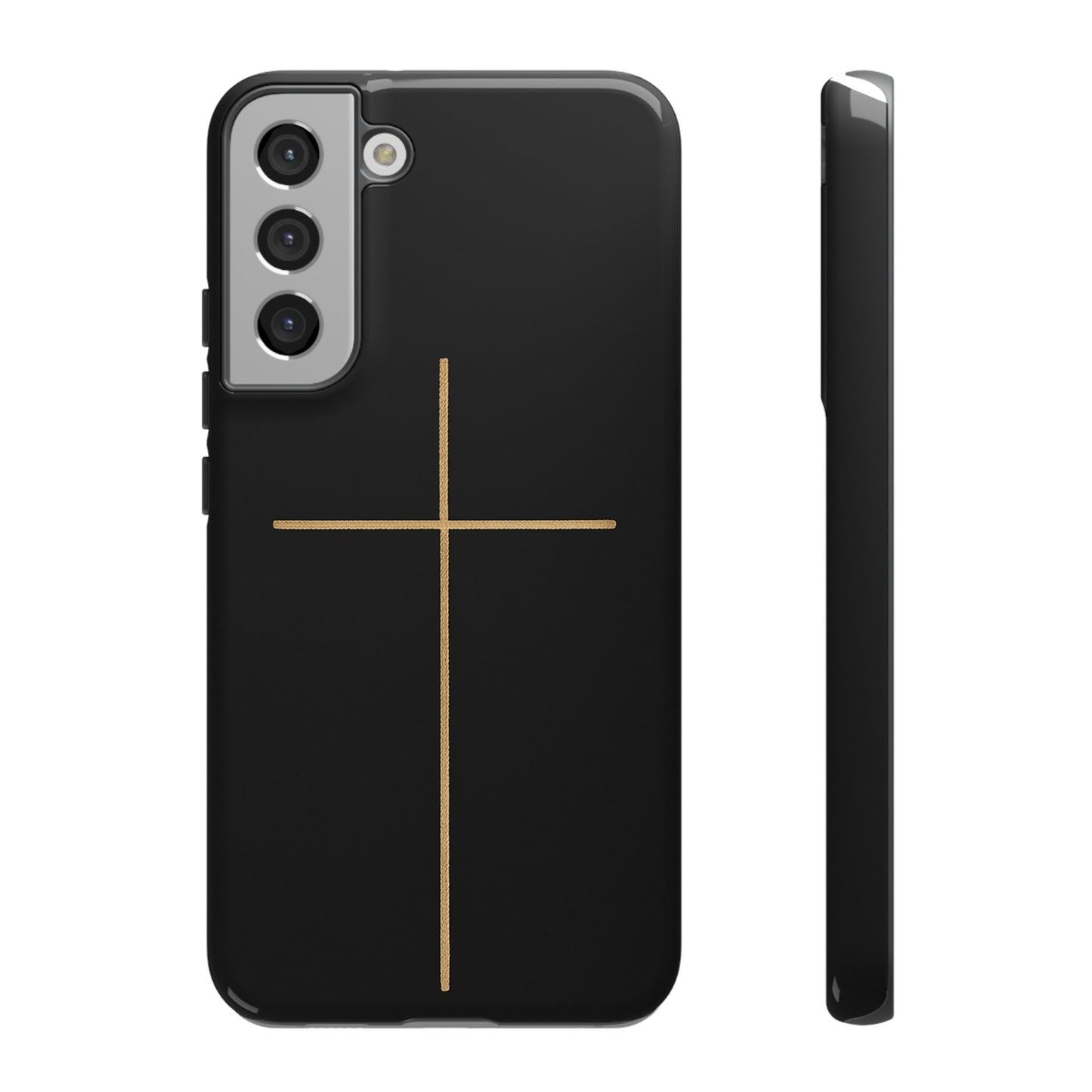 Minimalist Cross Phone Case, Tough iPhone Cover for Faithful Souls, Gift for Christians, Stylish Tech Accessories, Modern Christian Design