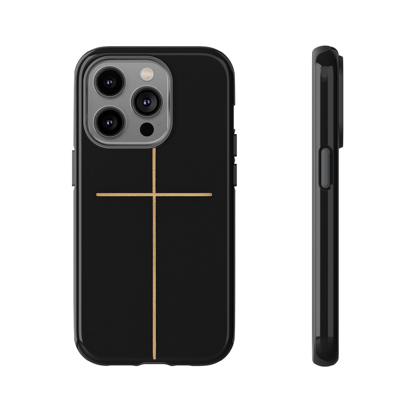 Minimalist Cross Phone Case, Tough iPhone Cover for Faithful Souls, Gift for Christians, Stylish Tech Accessories, Modern Christian Design