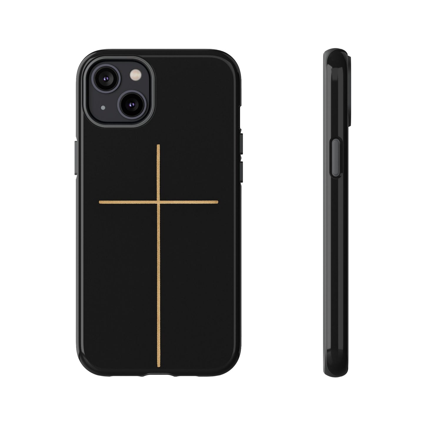 Minimalist Cross Phone Case, Tough iPhone Cover for Faithful Souls, Gift for Christians, Stylish Tech Accessories, Modern Christian Design