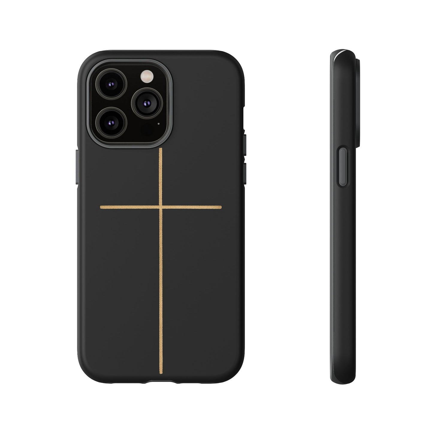 Minimalist Cross Phone Case, Tough iPhone Cover for Faithful Souls, Gift for Christians, Stylish Tech Accessories, Modern Christian Design