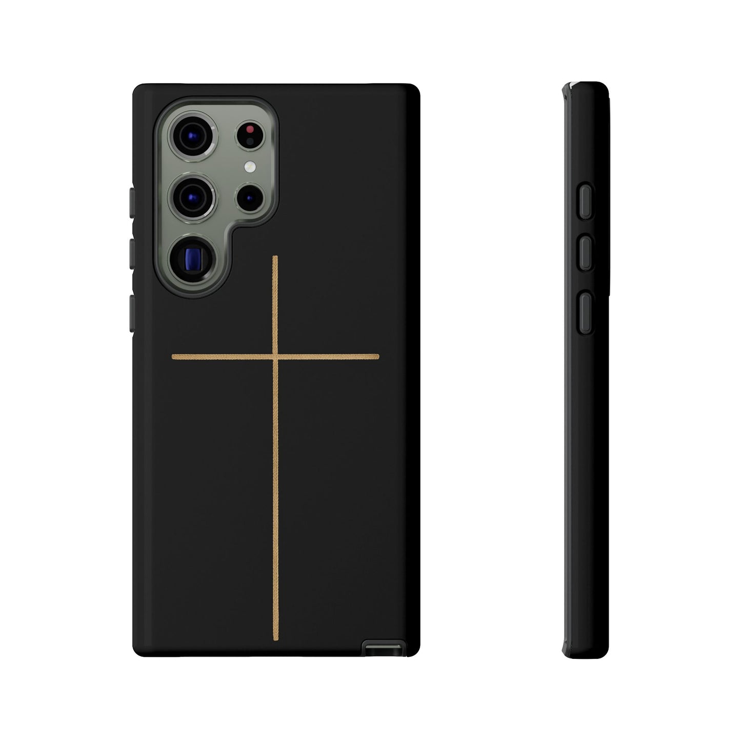 Minimalist Cross Phone Case, Tough iPhone Cover for Faithful Souls, Gift for Christians, Stylish Tech Accessories, Modern Christian Design