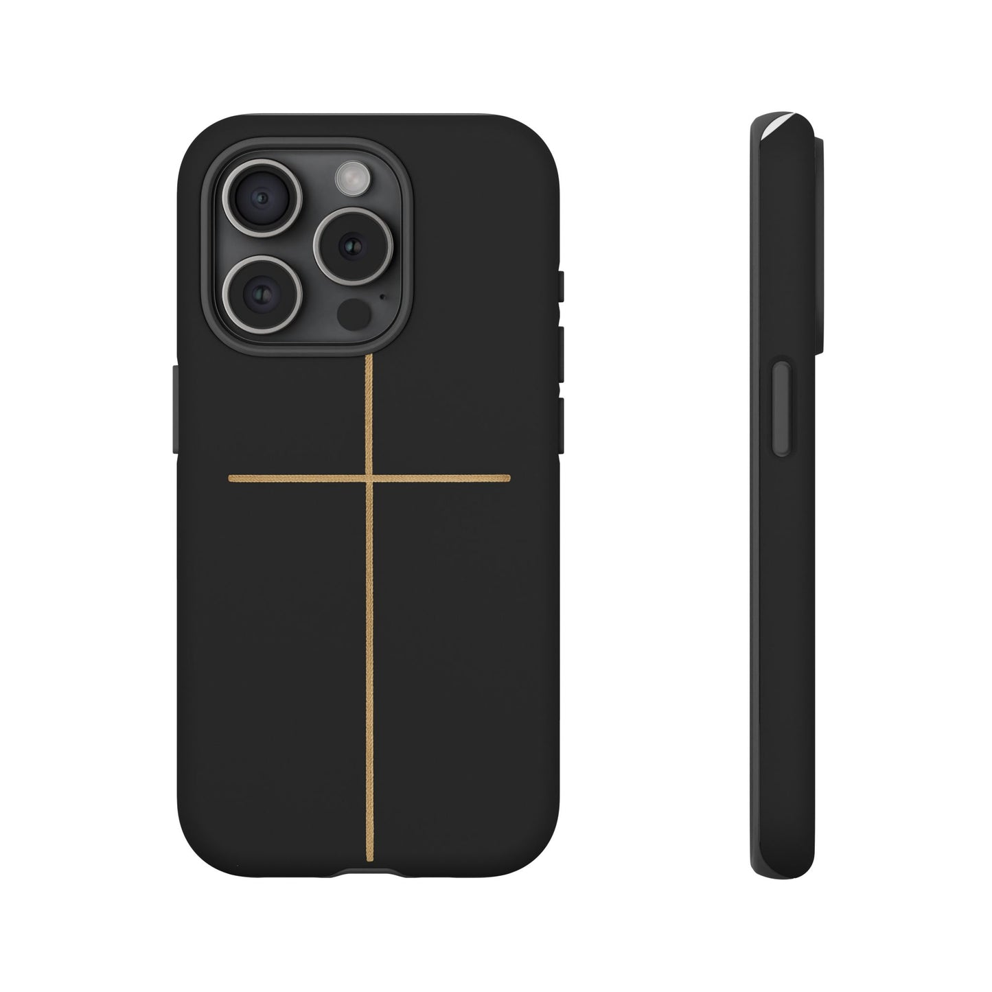 Minimalist Cross Phone Case, Tough iPhone Cover for Faithful Souls, Gift for Christians, Stylish Tech Accessories, Modern Christian Design
