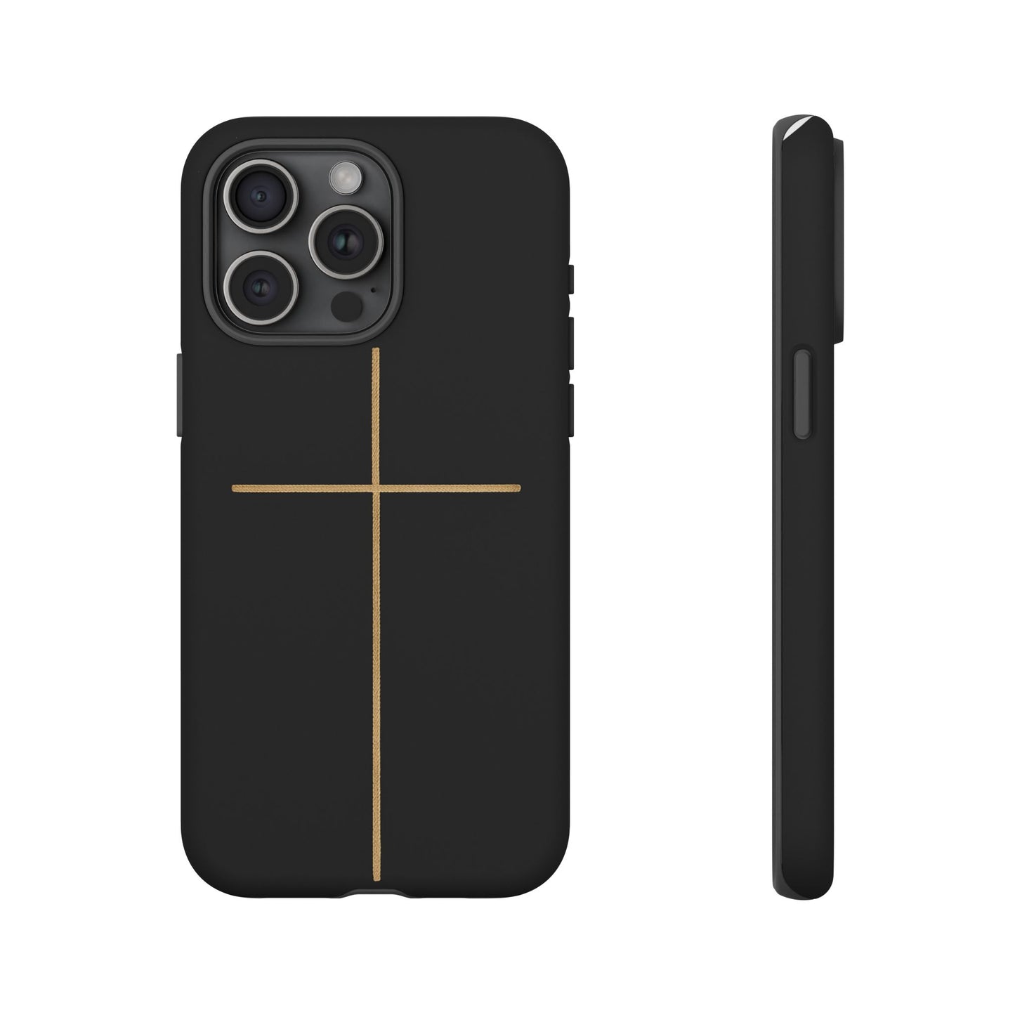 Minimalist Cross Phone Case, Tough iPhone Cover for Faithful Souls, Gift for Christians, Stylish Tech Accessories, Modern Christian Design