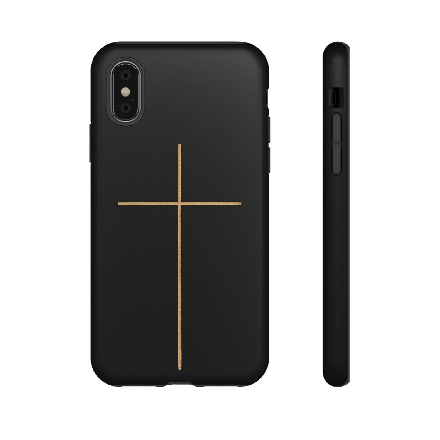 Minimalist Cross Phone Case, Tough iPhone Cover for Faithful Souls, Gift for Christians, Stylish Tech Accessories, Modern Christian Design