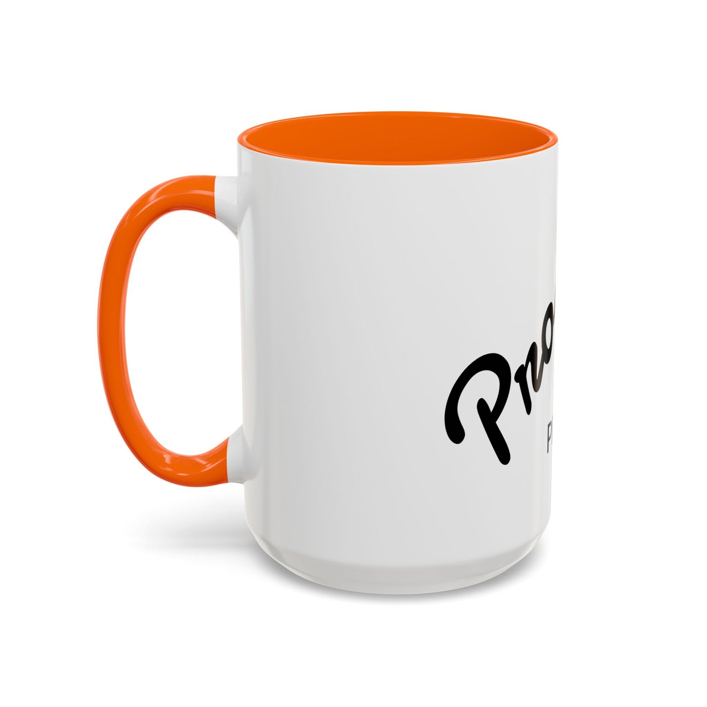 Motivational Accent Coffee Mug "Progress over Perfection"