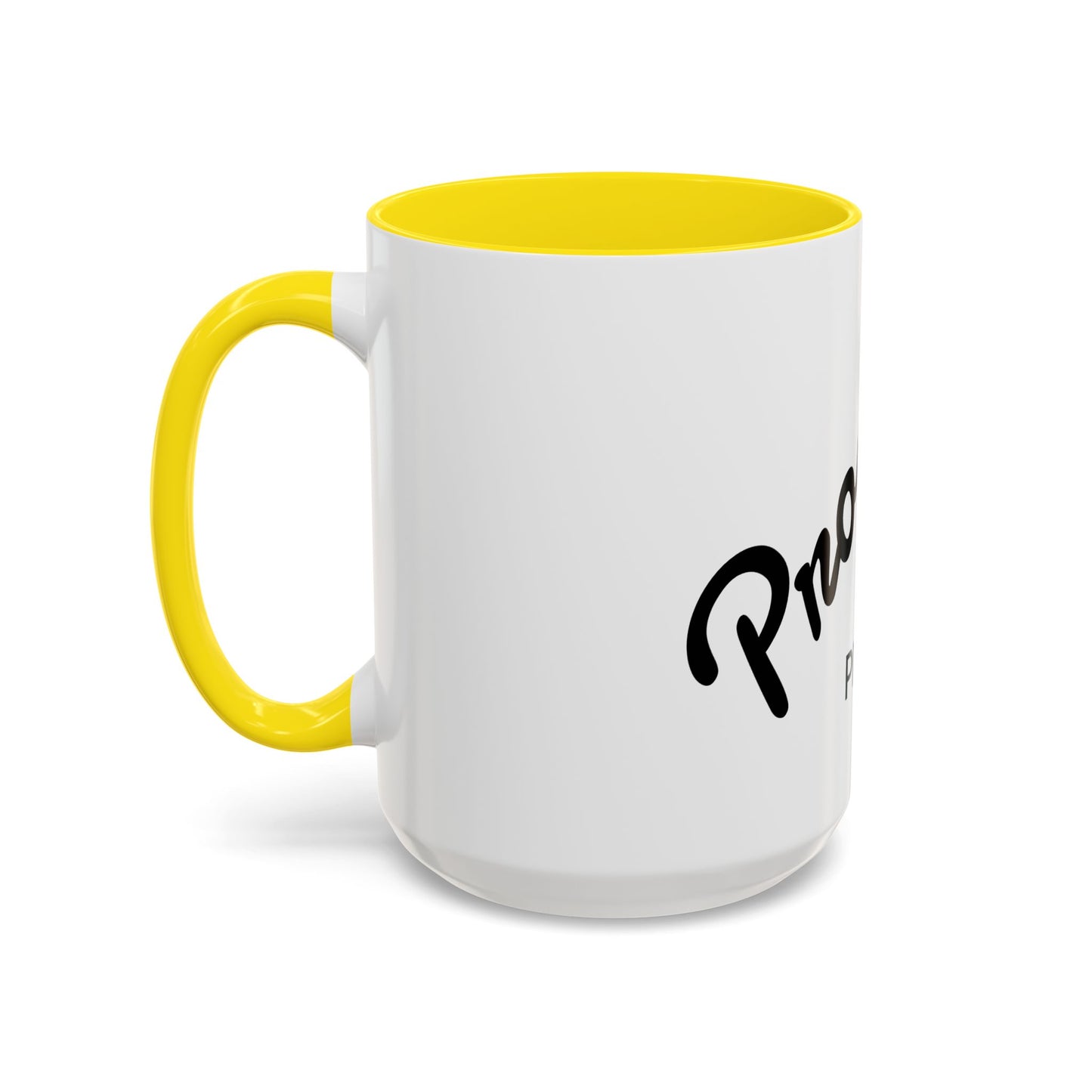 Motivational Accent Coffee Mug "Progress over Perfection"