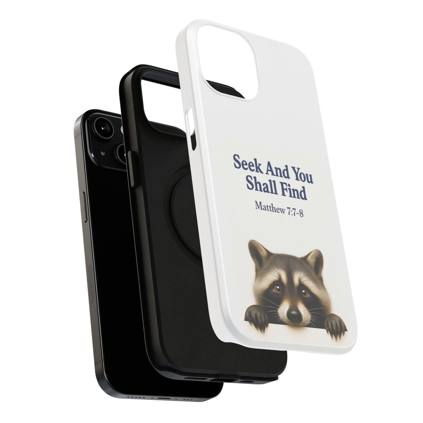 Raccoon Bible Verse Phone Case | Unique Impact-Resistant Cover | Customizable Gift for Nature Lovers, Birthday, or Everyday Use