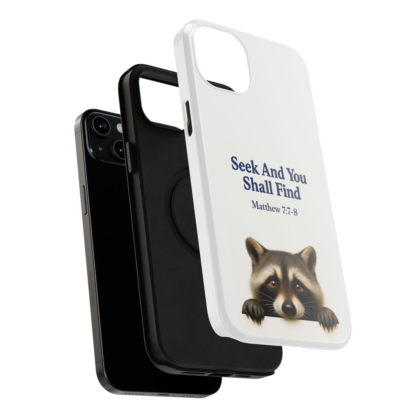 Raccoon Bible Verse Phone Case | Unique Impact-Resistant Cover | Customizable Gift for Nature Lovers, Birthday, or Everyday Use