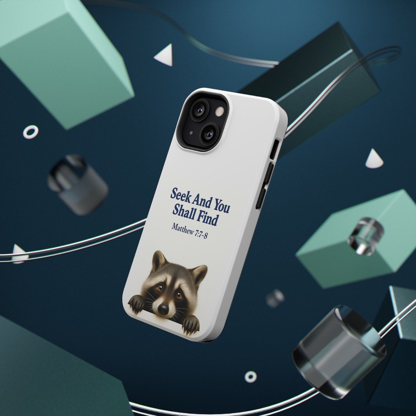 Raccoon Bible Verse Phone Case | Unique Impact-Resistant Cover | Customizable Gift for Nature Lovers, Birthday, or Everyday Use