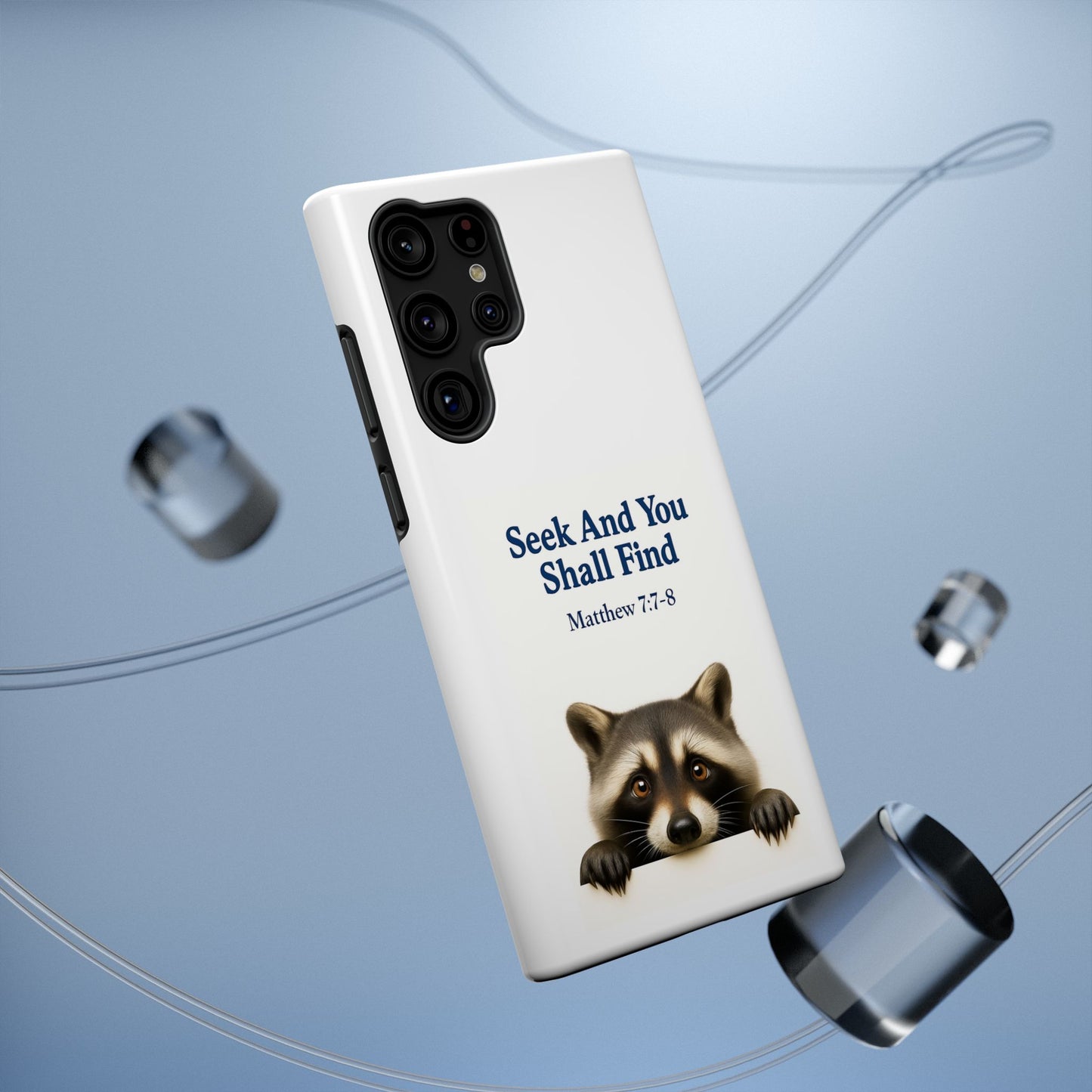Raccoon Bible Verse Phone Case | Unique Impact-Resistant Cover | Customizable Gift for Nature Lovers, Birthday, or Everyday Use