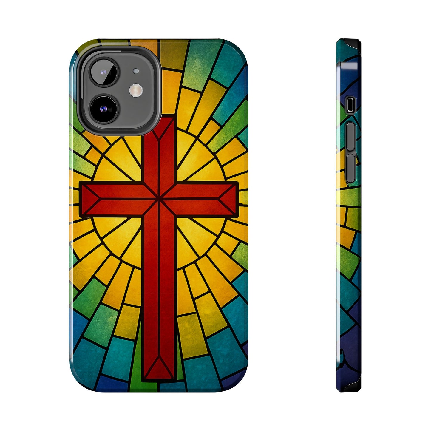 Stained Glass Christian Phone Cases, Tough Cases for Protection, Religious Gifts, Church Accessories, Faith-based Designs