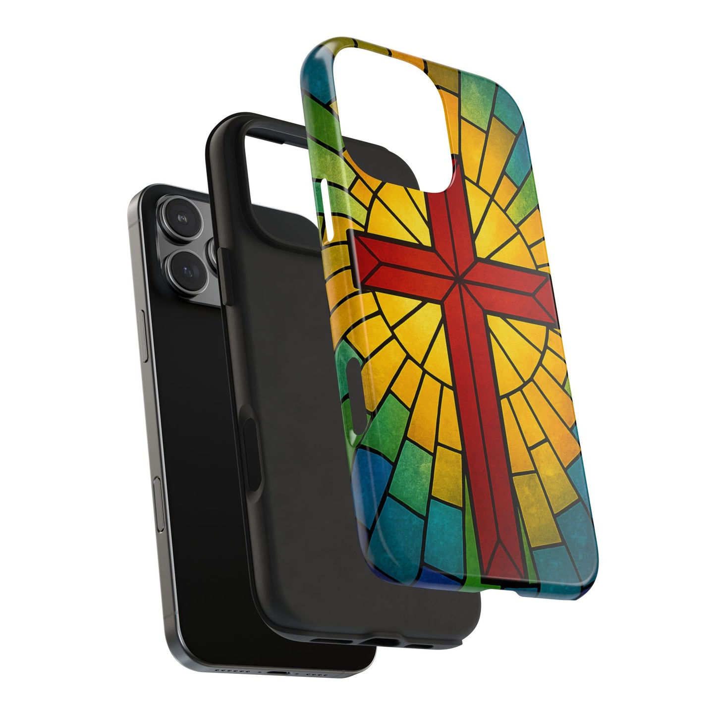 Stained Glass Christian Phone Cases, Tough Cases for Protection, Religious Gifts, Church Accessories, Faith-based Designs