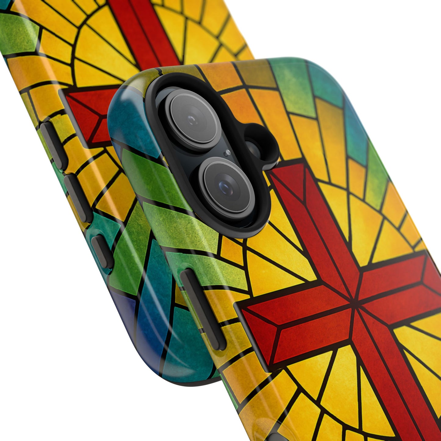 Stained Glass Christian Phone Cases, Tough Cases for Protection, Religious Gifts, Church Accessories, Faith-based Designs