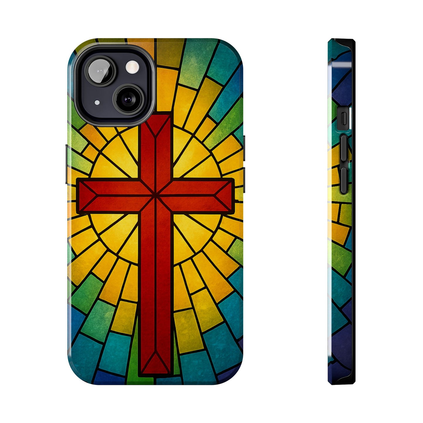 Stained Glass Christian Phone Cases, Tough Cases for Protection, Religious Gifts, Church Accessories, Faith-based Designs