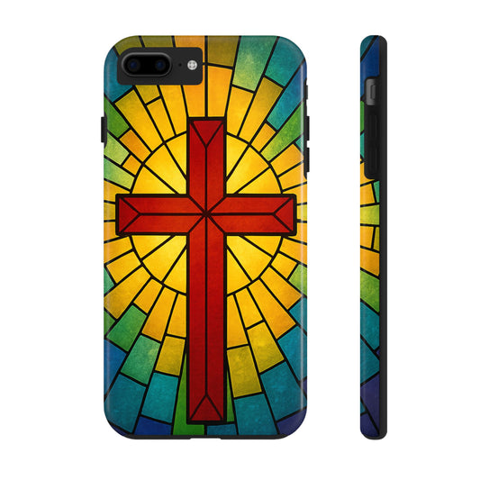 Stained Glass Christian Phone Cases, Tough Cases for Protection, Religious Gifts, Church Accessories, Faith-based Designs