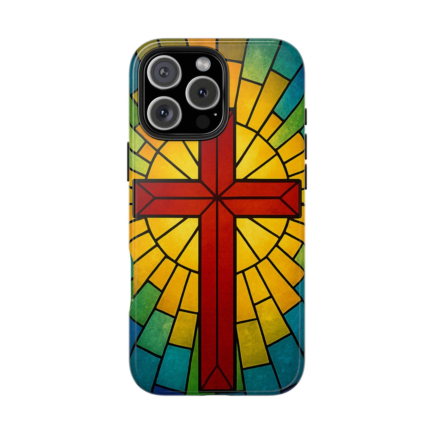 Stained Glass Christian Phone Cases, Tough Cases for Protection, Religious Gifts, Church Accessories, Faith-based Designs