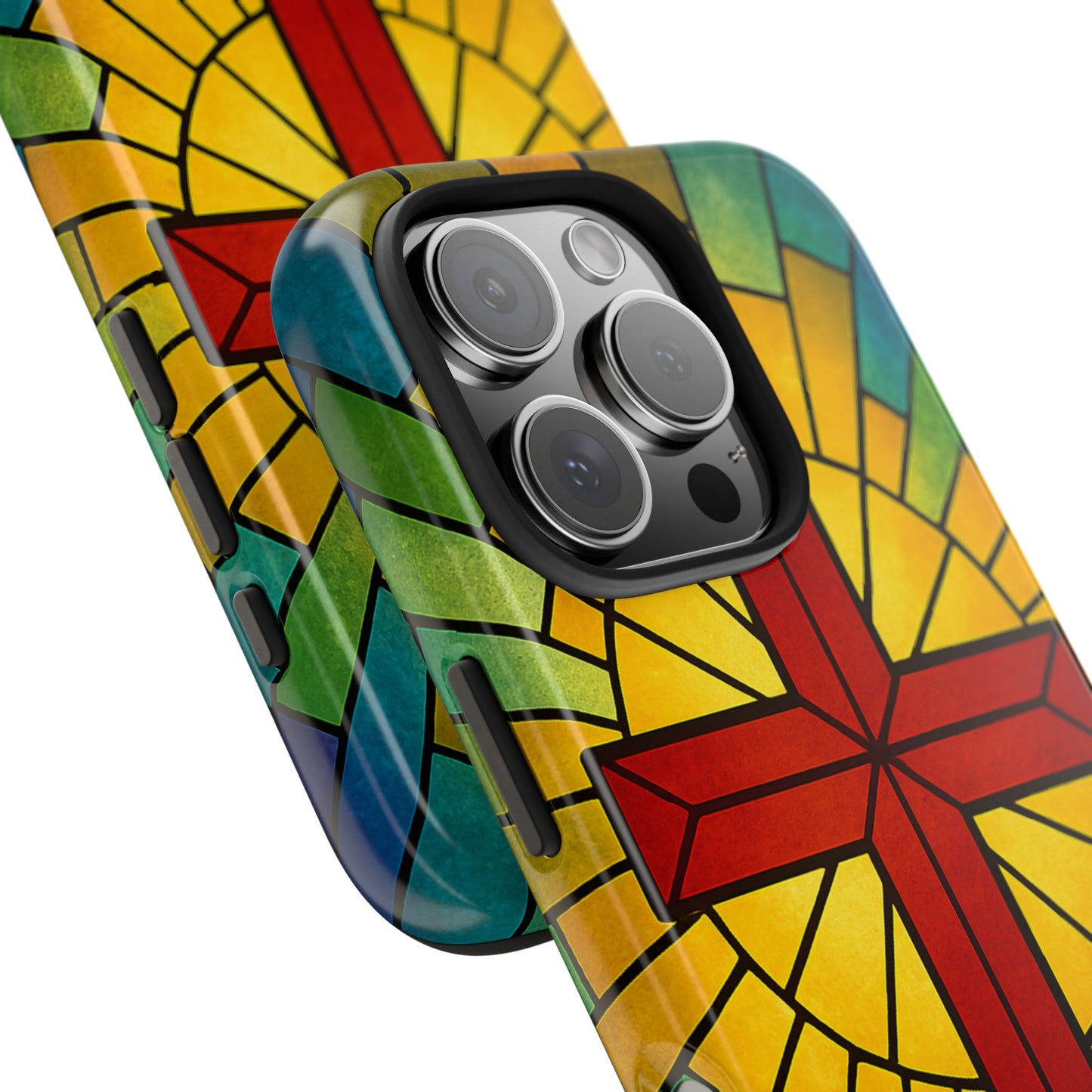 Stained Glass Christian Phone Cases, Tough Cases for Protection, Religious Gifts, Church Accessories, Faith-based Designs