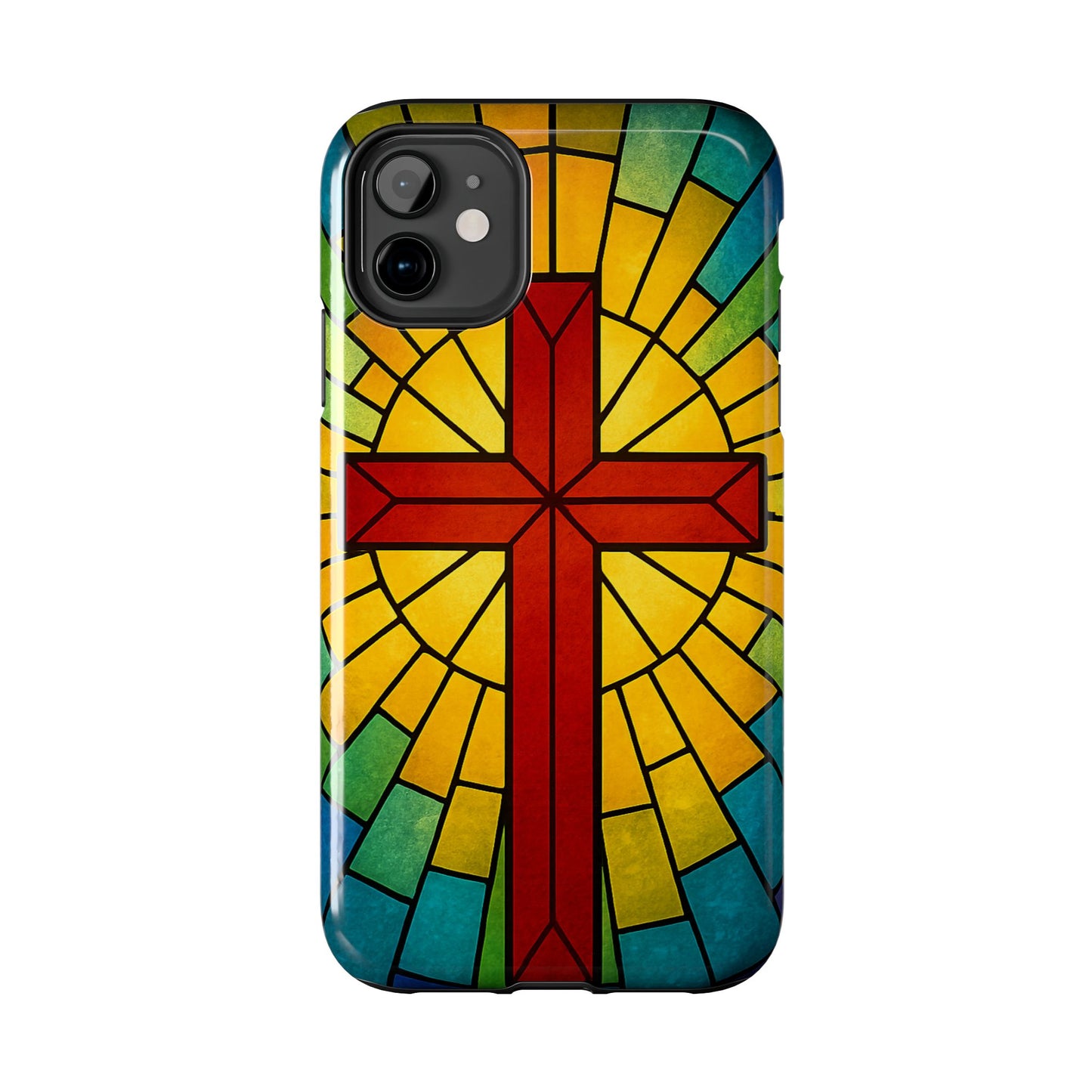 Stained Glass Christian Phone Cases, Tough Cases for Protection, Religious Gifts, Church Accessories, Faith-based Designs
