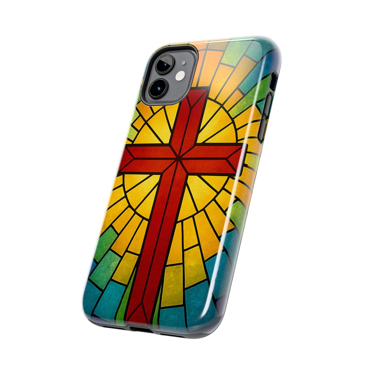 Stained Glass Christian Phone Cases, Tough Cases for Protection, Religious Gifts, Church Accessories, Faith-based Designs