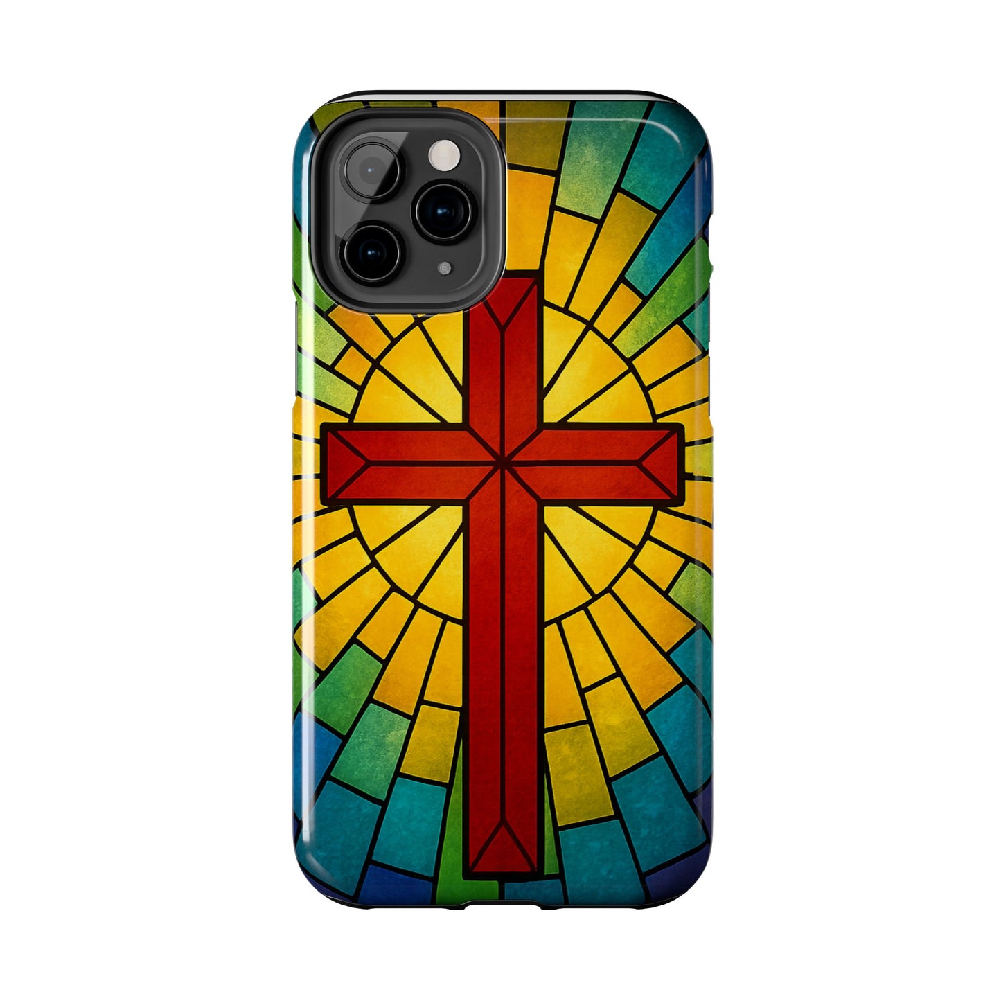 Stained Glass Christian Phone Cases, Tough Cases for Protection, Religious Gifts, Church Accessories, Faith-based Designs