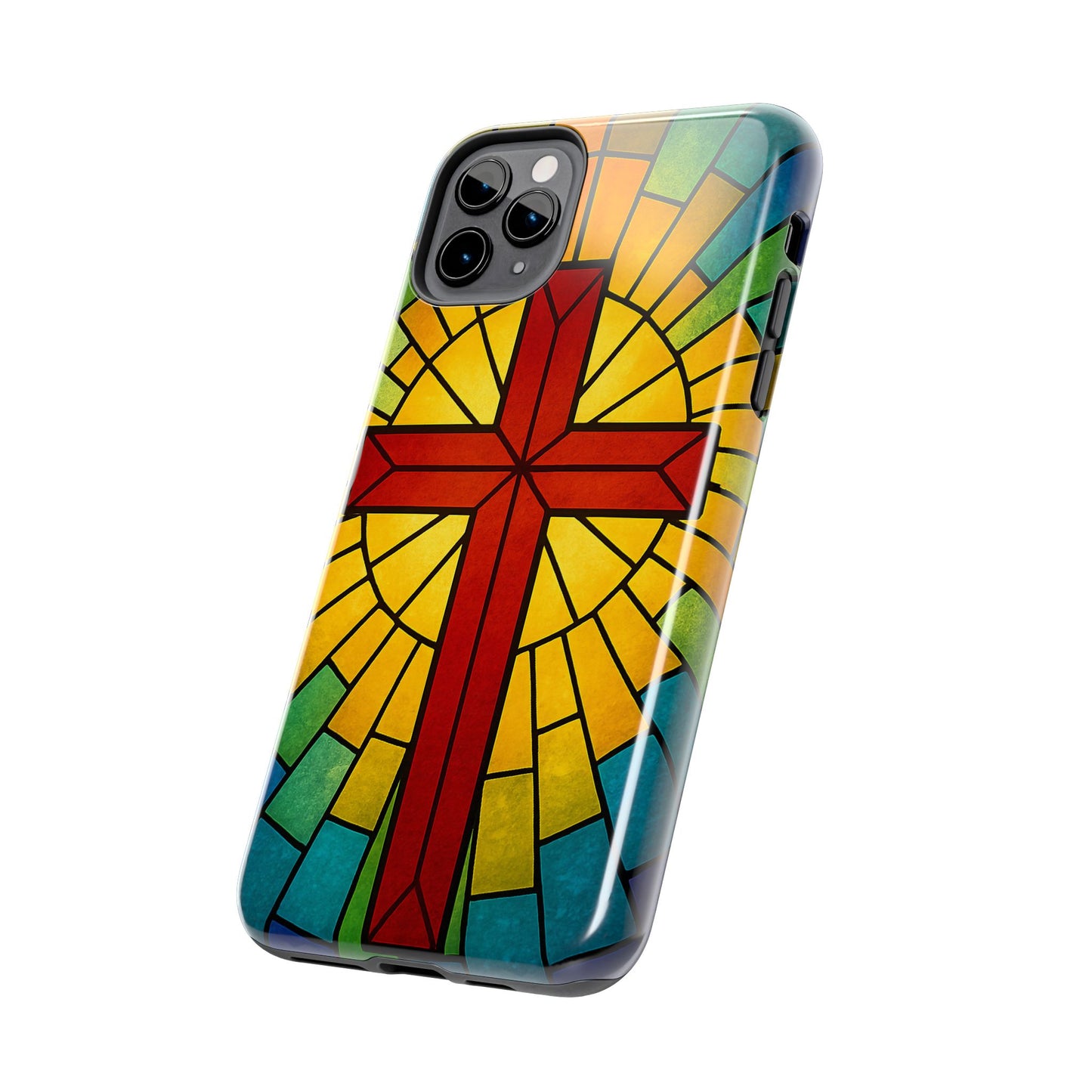 Stained Glass Christian Phone Cases, Tough Cases for Protection, Religious Gifts, Church Accessories, Faith-based Designs