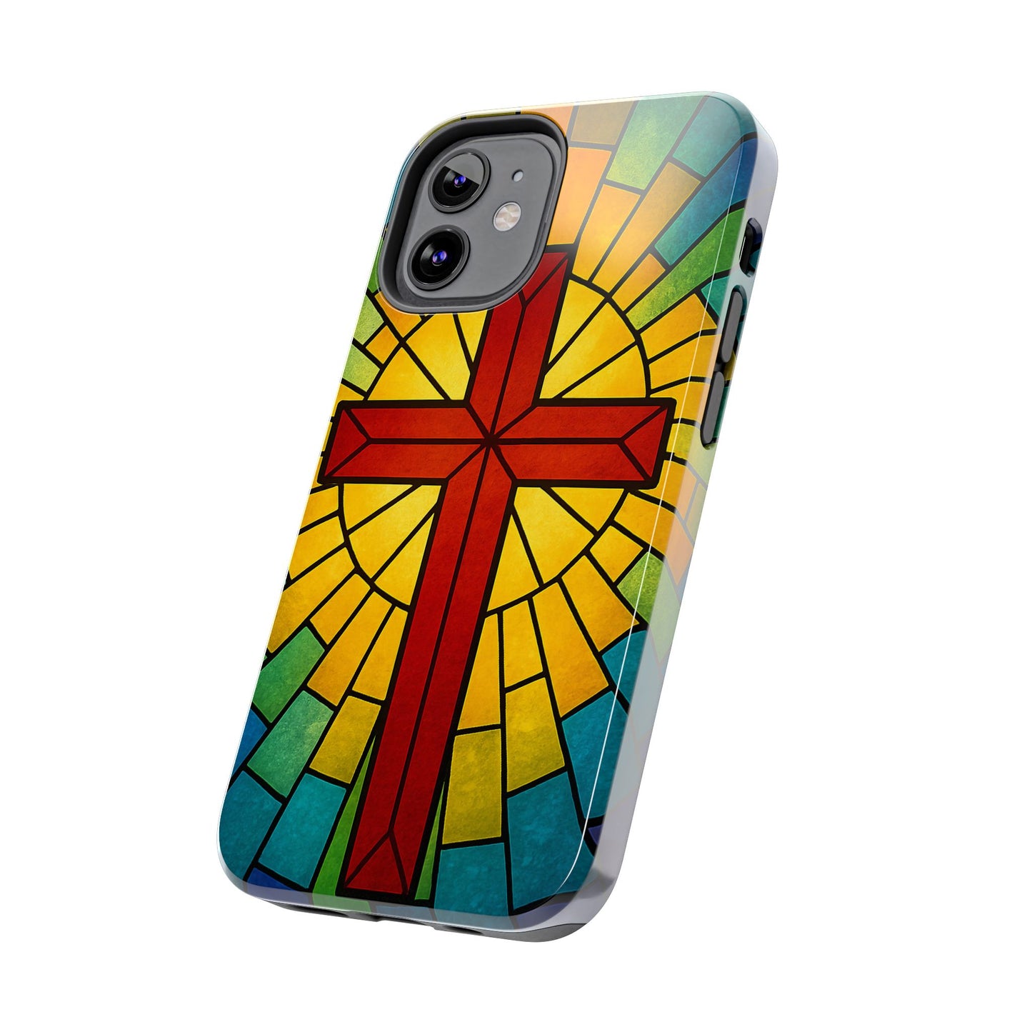 Stained Glass Christian Phone Cases, Tough Cases for Protection, Religious Gifts, Church Accessories, Faith-based Designs
