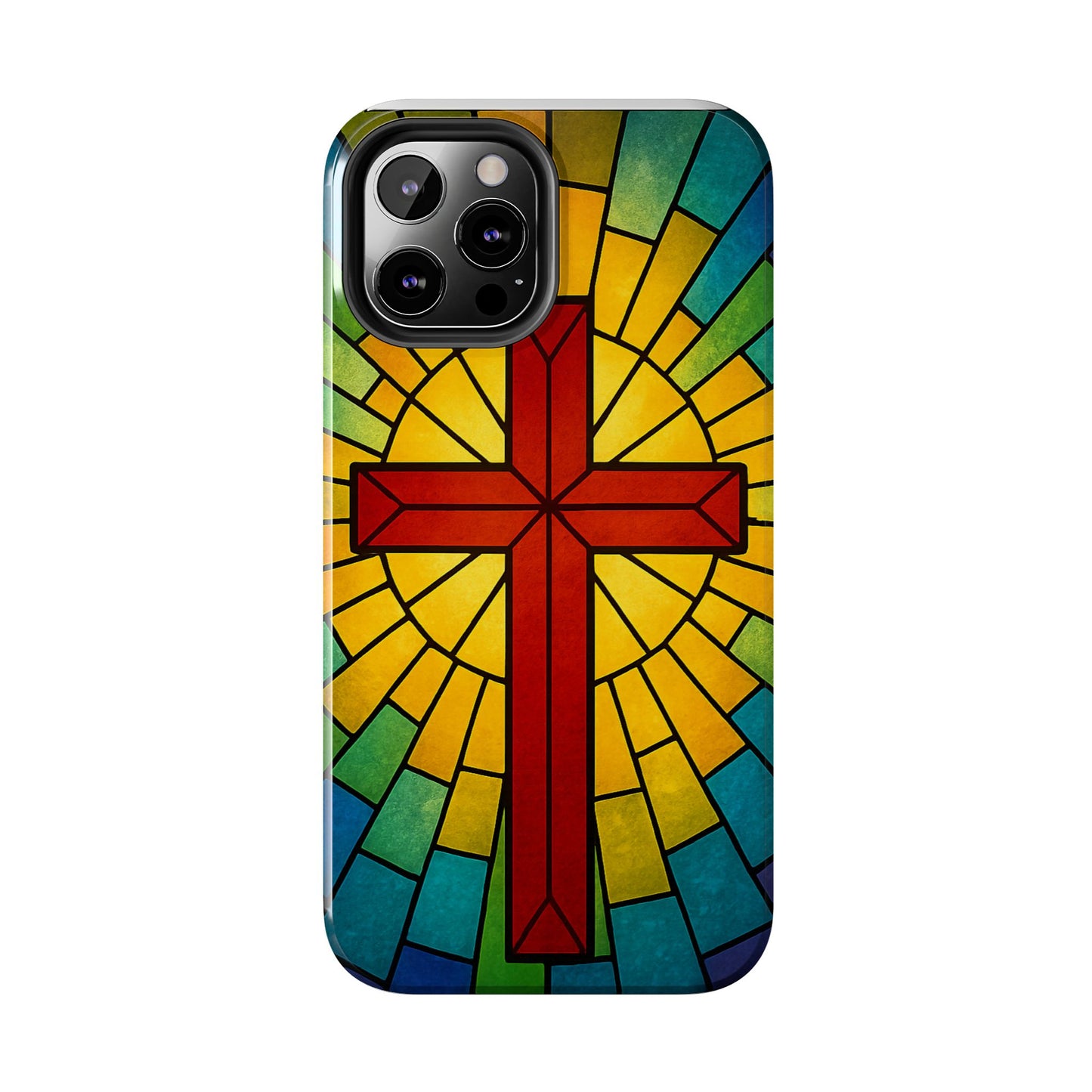 Stained Glass Christian Phone Cases, Tough Cases for Protection, Religious Gifts, Church Accessories, Faith-based Designs
