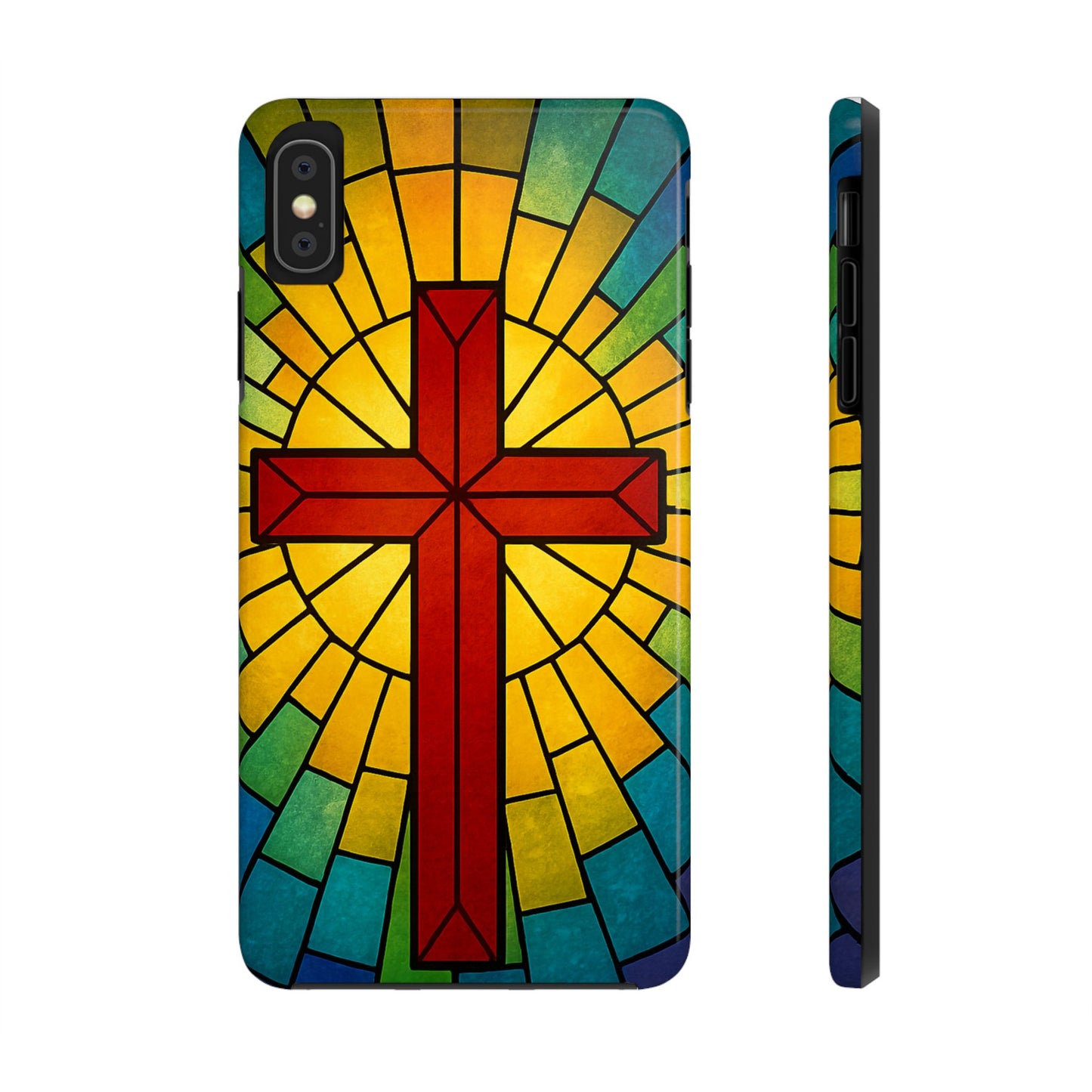 Stained Glass Christian Phone Cases, Tough Cases for Protection, Religious Gifts, Church Accessories, Faith-based Designs