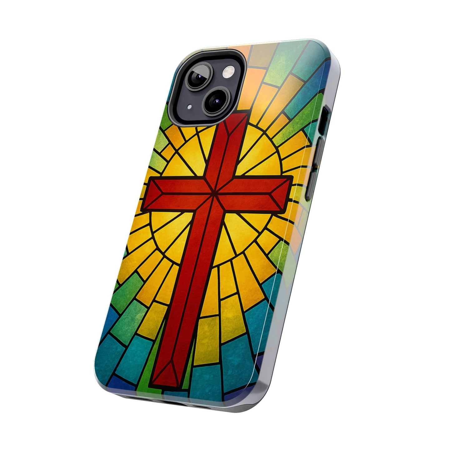 Stained Glass Christian Phone Cases, Tough Cases for Protection, Religious Gifts, Church Accessories, Faith-based Designs