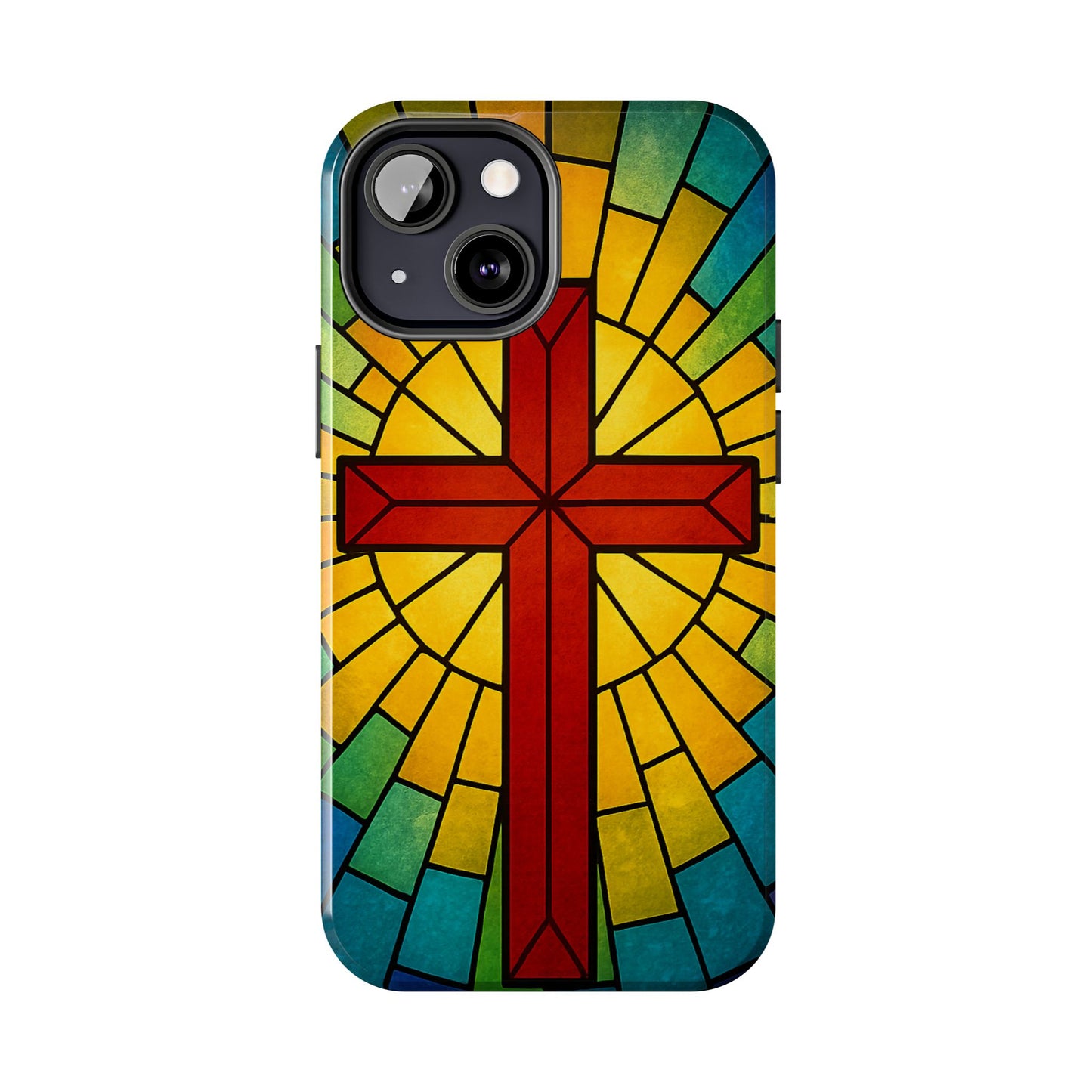 Stained Glass Christian Phone Cases, Tough Cases for Protection, Religious Gifts, Church Accessories, Faith-based Designs