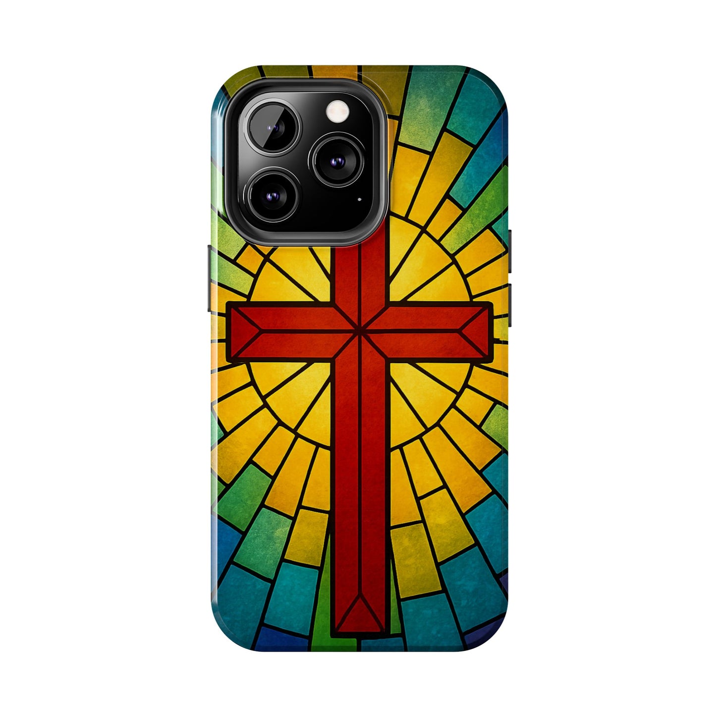 Stained Glass Christian Phone Cases, Tough Cases for Protection, Religious Gifts, Church Accessories, Faith-based Designs