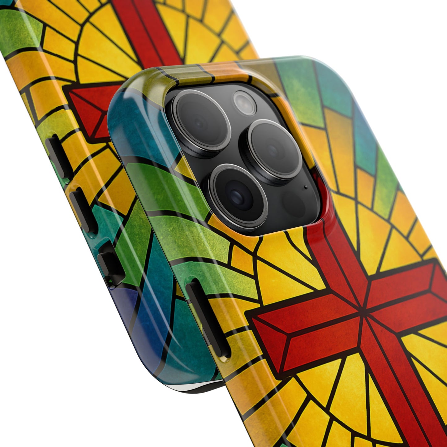 Stained Glass Christian Phone Cases, Tough Cases for Protection, Religious Gifts, Church Accessories, Faith-based Designs