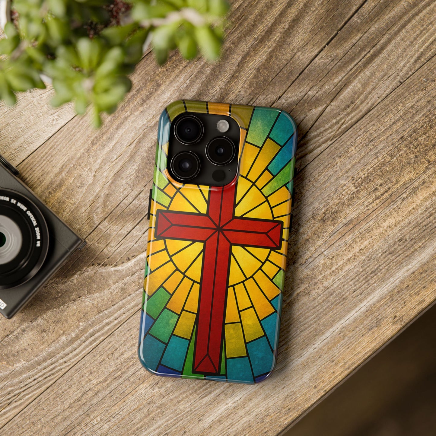 Stained Glass Christian Phone Cases, Tough Cases for Protection, Religious Gifts, Church Accessories, Faith-based Designs