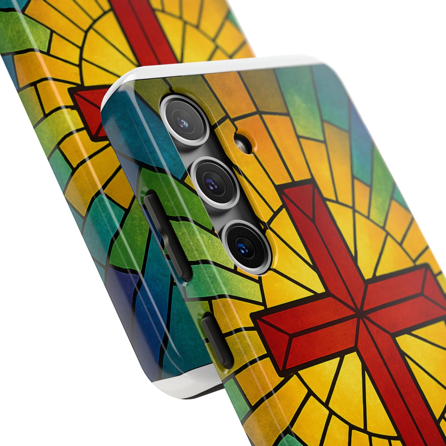 Stained Glass Christian Phone Cases, Tough Cases for Protection, Religious Gifts, Church Accessories, Faith-based Designs