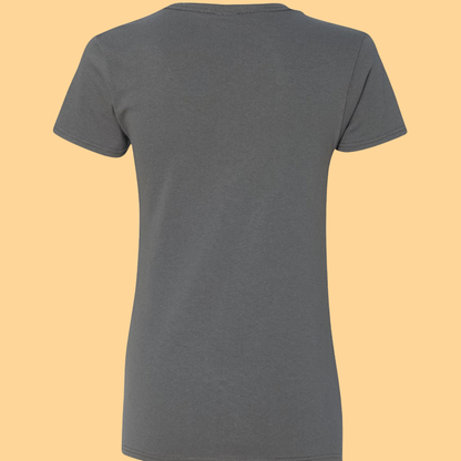 Ladies Gildan Heavy Cotton V-Neck T-Shirt "I Am Always With You"