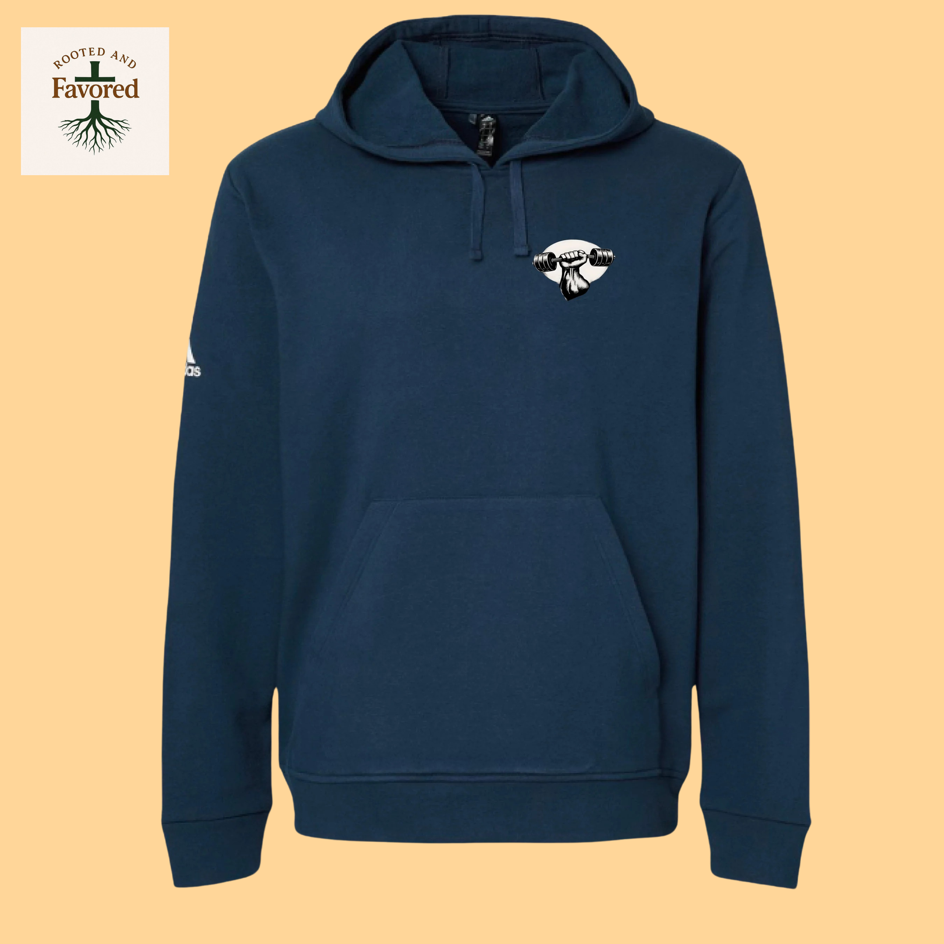 Men's Adidas Hoodie "Be Strong and Courageous..The Lord Your God Is With You Wherever You Go"