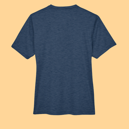 Sonic Heather Performance V Neck T-Shirt "Jesus-He Will Be There For You"