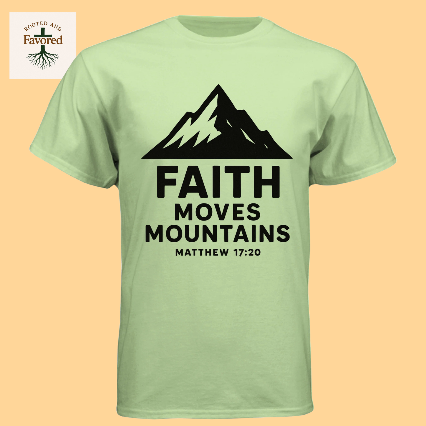 Mens Next Level Apparel T-shirt "Faith Moves Mountains"