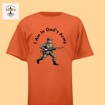 Boys Youth Short-Sleeve Cooling Performance T-Shirt "I Am In God's Army"