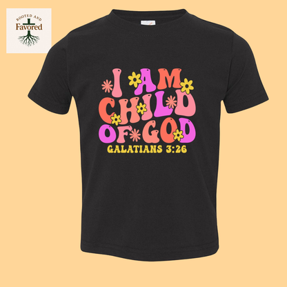 Rabbit Skins Toddler Fine Jersey T-Shirt "I AM A Child Of God"