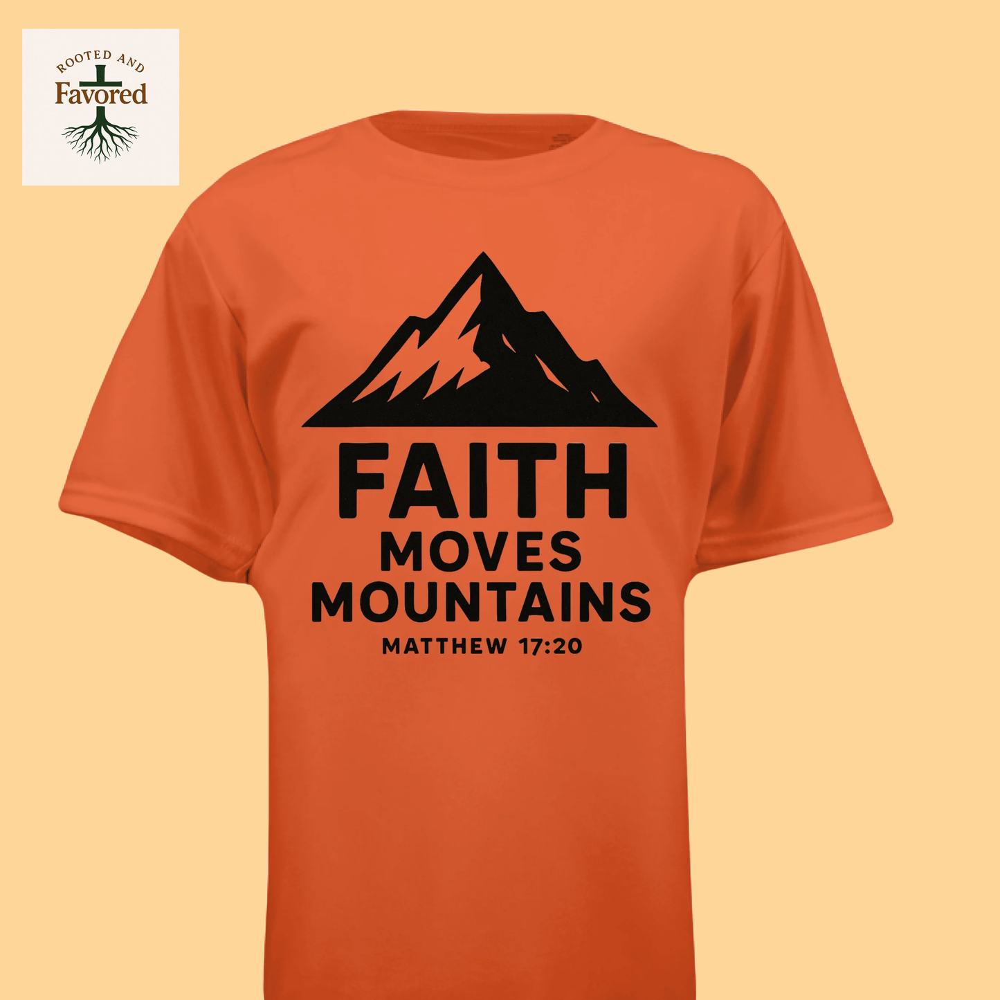 Boys A4 Youth Performance Cooling T-shirt "Faith Moves Mountains"