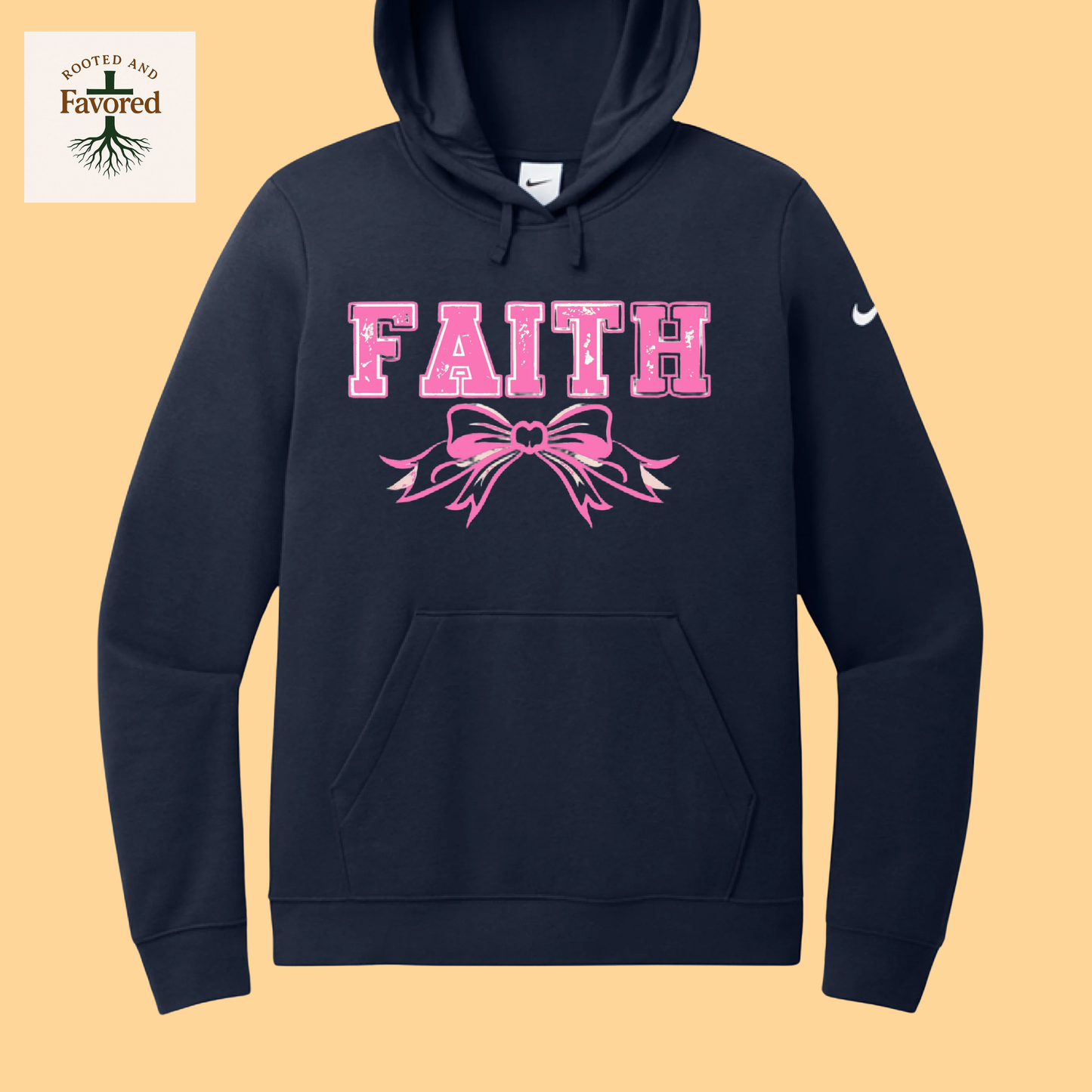 Ladies Nike Fleece Pullover Hoodie "Faith"