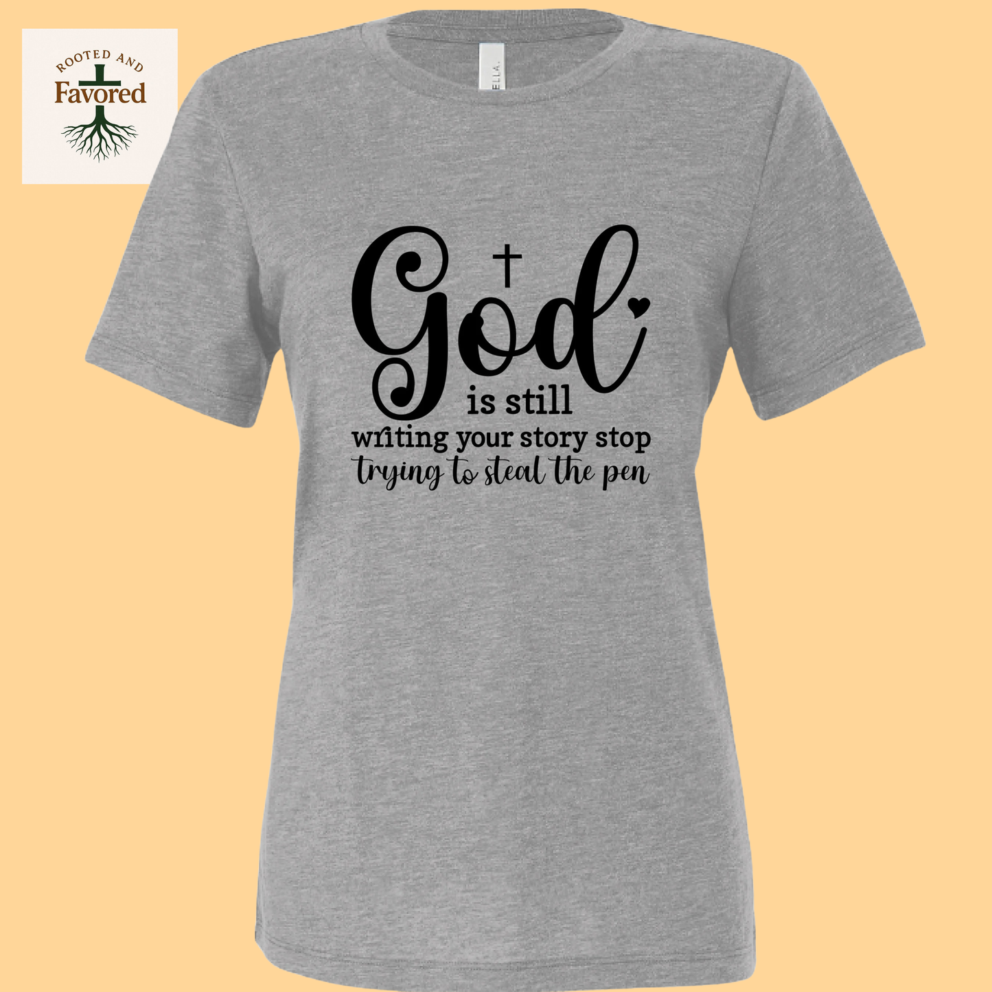 Women's Bella + Canva Relaxed T-Shirt "God Is Still Writing My Story"