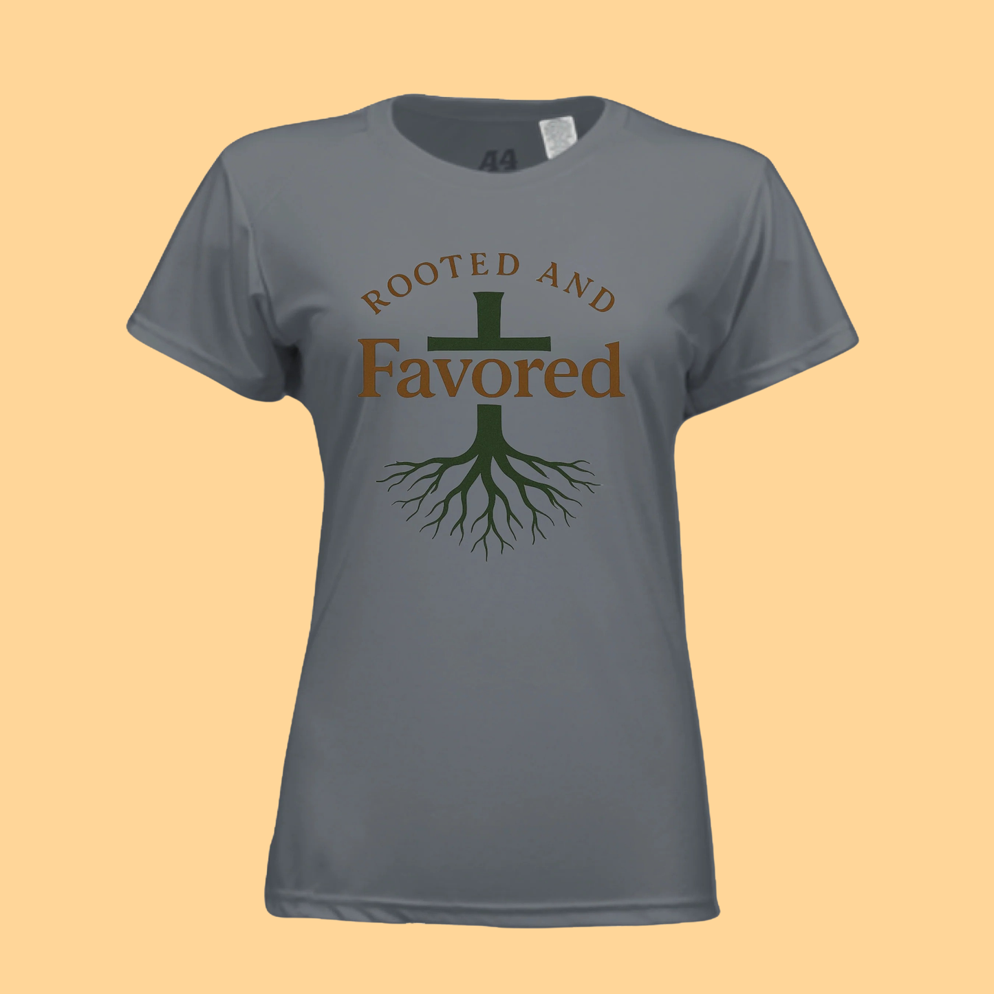 Ladies Short-Sleeve Cooling Performance Crew "Rooted and Favored"