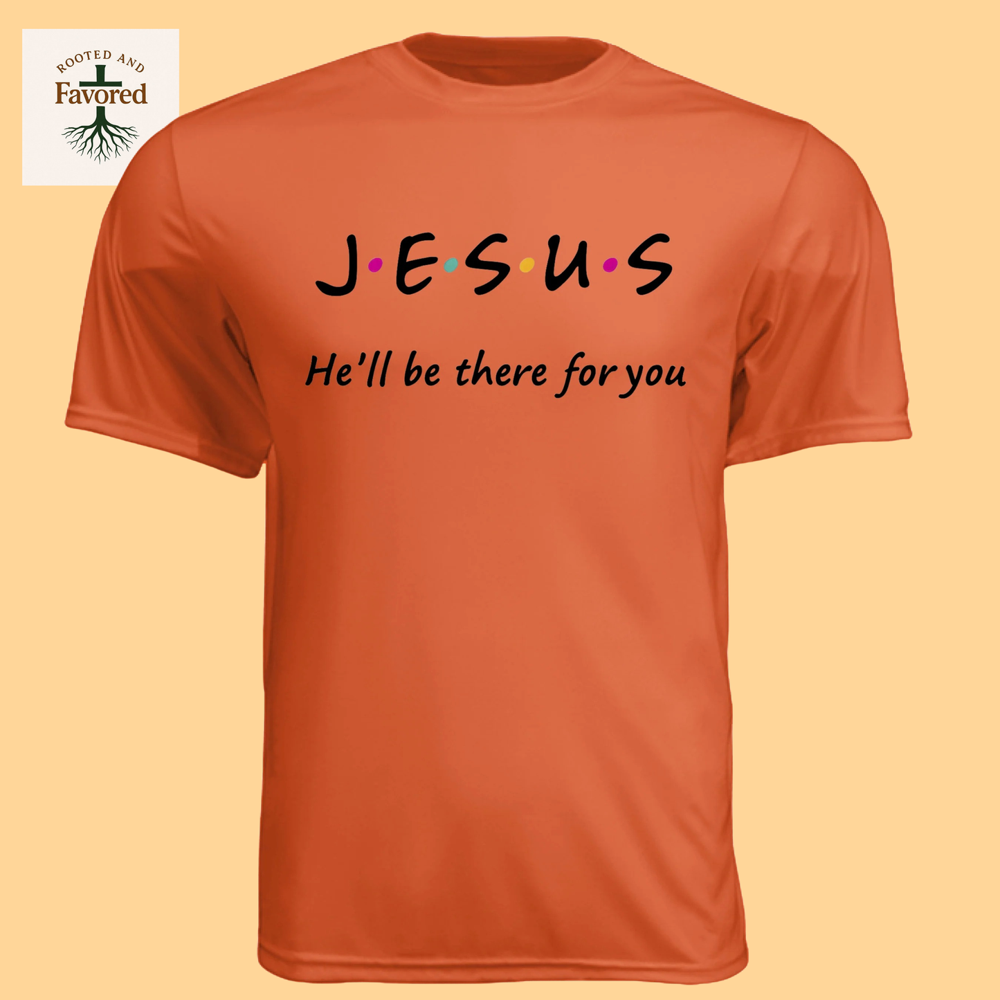 Men's Short-Sleeve Cooling Performance Crew T-Shirt "Jesus-I'll Be There For You"